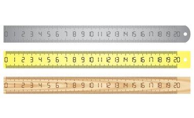 Three rulers set clipart