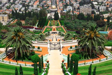 Breathtaking Bahai Gardens in Haifa clipart