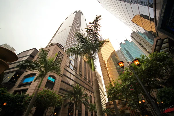 Wolkenkrabbers in Hong Kong Rechtenvrije Stockfoto's