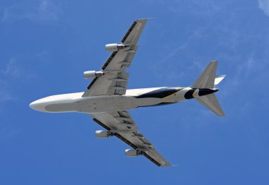 Jumbo jet in flight clipart