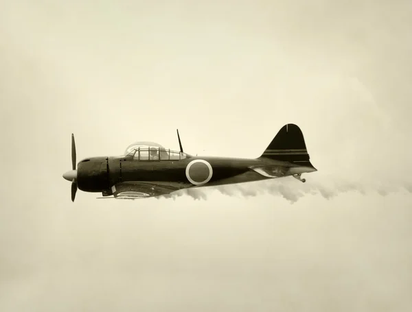 Oude Japanse gevechtsvliegtuig — Stockfoto