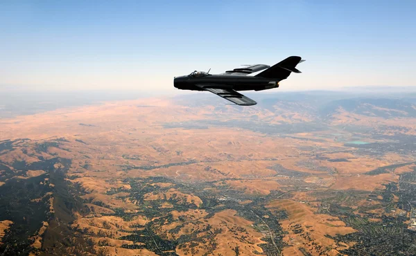 Jetfighter at high altitude — Stock Photo, Image