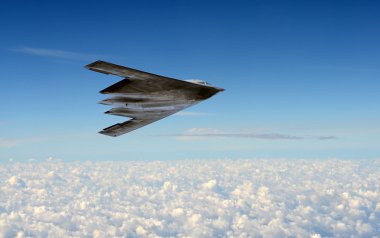 Stealth bomber in flight clipart