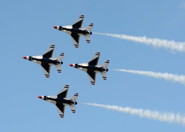 Military jets in formation at high altitude clipart