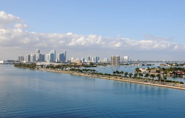 Miami waterfront clipart