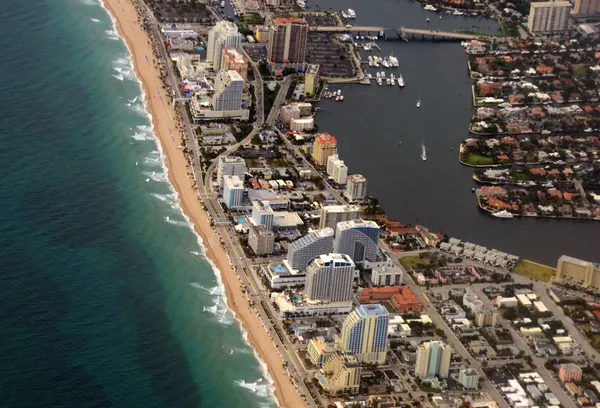 Fort Lauderdale Beach aerial view — Stock Photo, Image