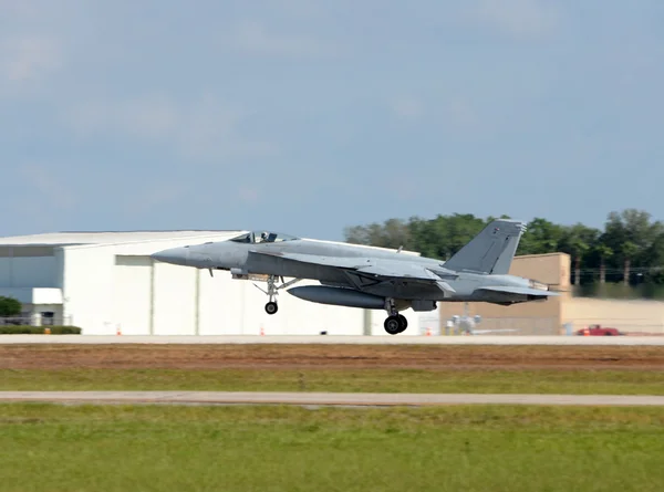 Navy jet taking off — Stock Photo, Image