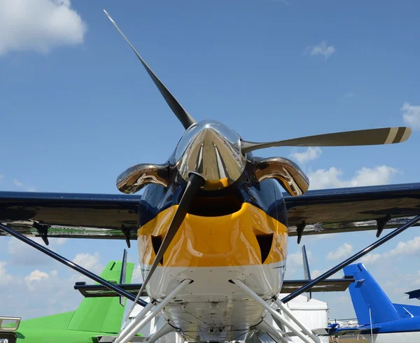 Пропеллер аэроплан вид крупным планом — стоковое фото