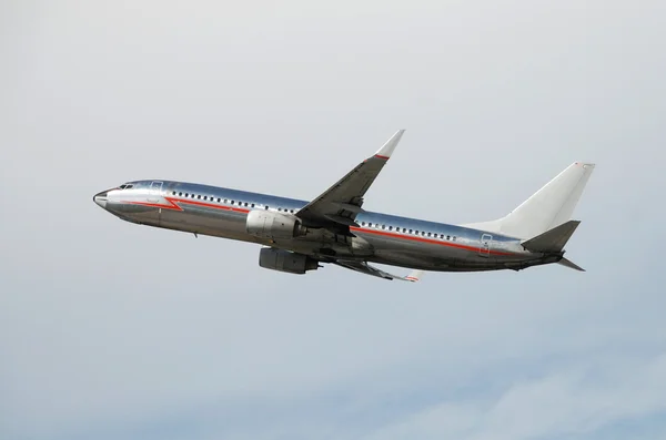 Avión jet plateado — Foto de Stock