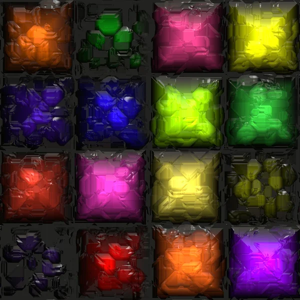 Telhas de vidro coloridas — Fotografia de Stock