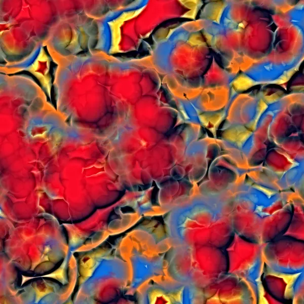 Bactérias através do microscópio — Fotografia de Stock