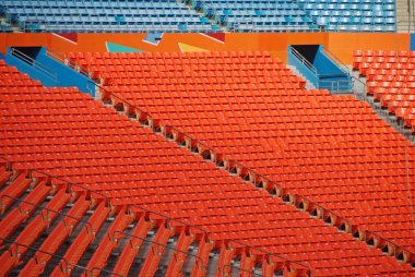 Orange stadium seats clipart