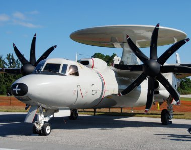 Early warning and radar jamming turboprop clipart