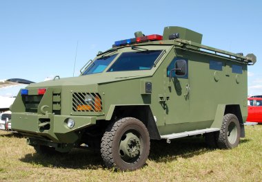 Armored police vehicle clipart