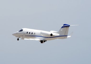 Business jet taking off clipart