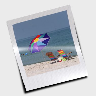 Image of Sunny day at the beach clipart