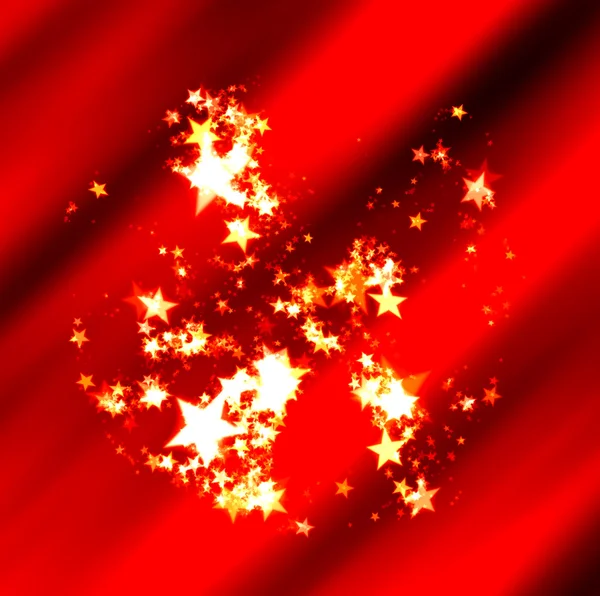 Звезды на красном фоне — стоковое фото