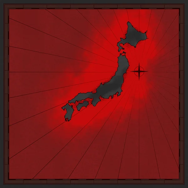 Karta över japan — Stockfoto