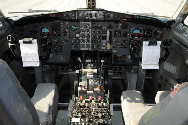 Jet airplane cockpit — Stock Photo, Image