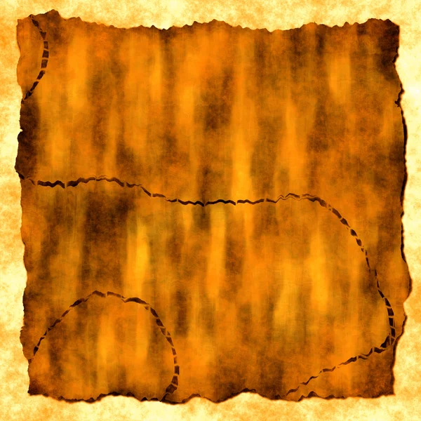 Barna pergamen papírt a sárga háttér — Stock Fotó