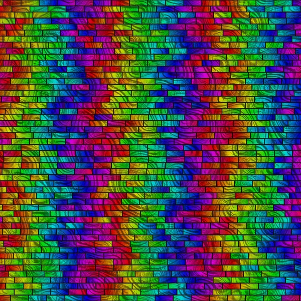Muro di mattoni colorati , — Foto Stock
