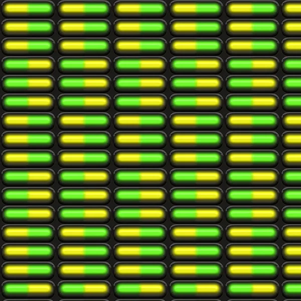 Pil tabletten in groene en gele kleur — Stockfoto