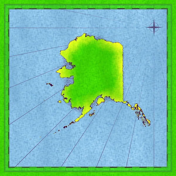 La mappa di Alaska — Foto Stock
