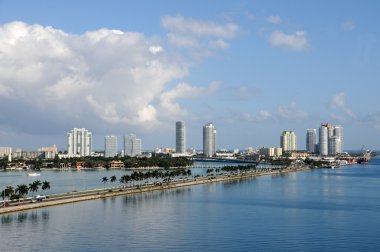 Aerial view of Miami Beach Florida clipart