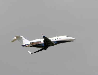 Private jet taking off clipart