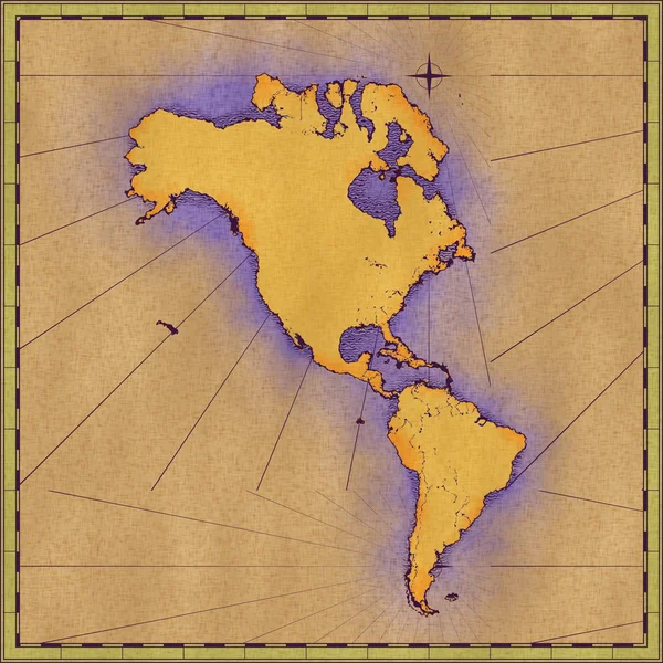 América del Norte y del Sur — Foto de Stock
