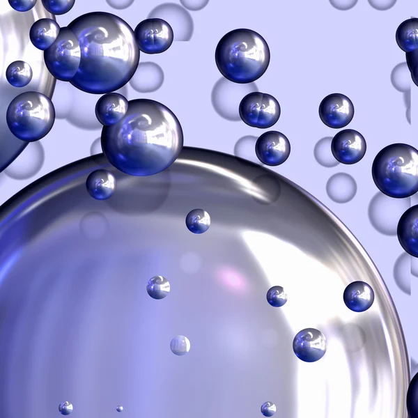 Синие мыльные пузыри — стоковое фото