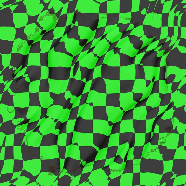 Fundo Checkered verde e preto — Fotografia de Stock