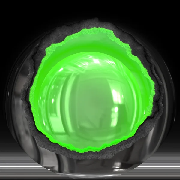 Grüner Atomkern — Stockfoto