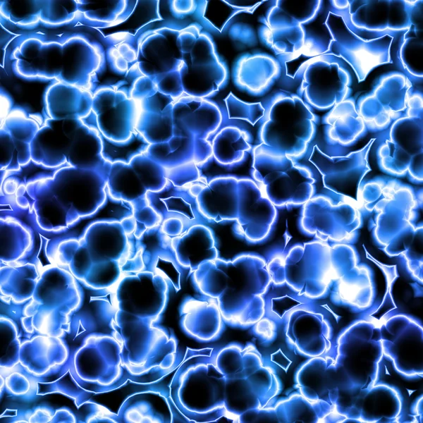 Zářící modré buňky — Stock fotografie