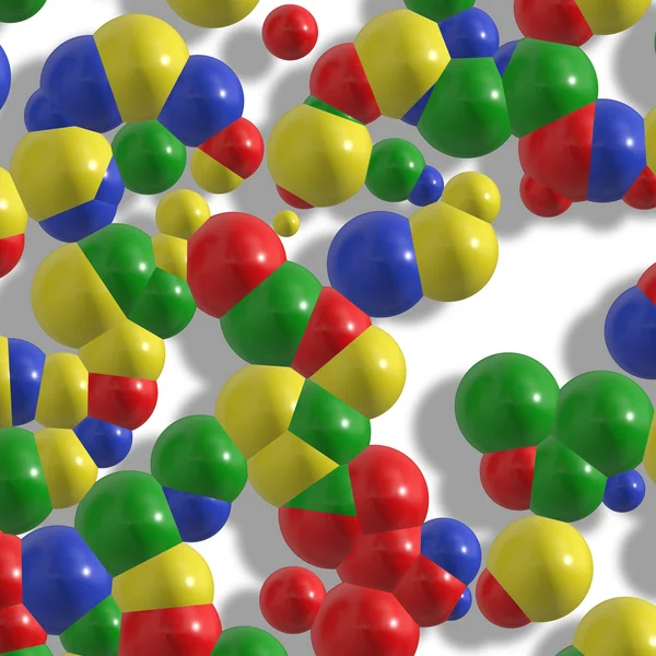 Átomos coloridos — Fotografia de Stock