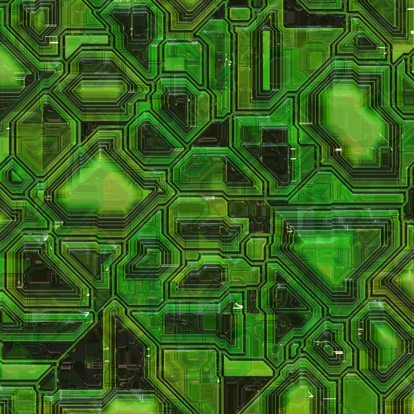 Zielona płytka obwodu drukowanego — Zdjęcie stockowe