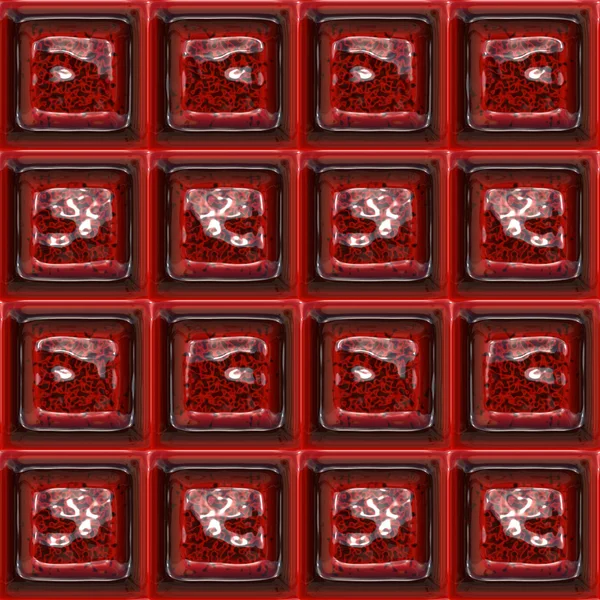 Rote Glasfliesen — Stockfoto
