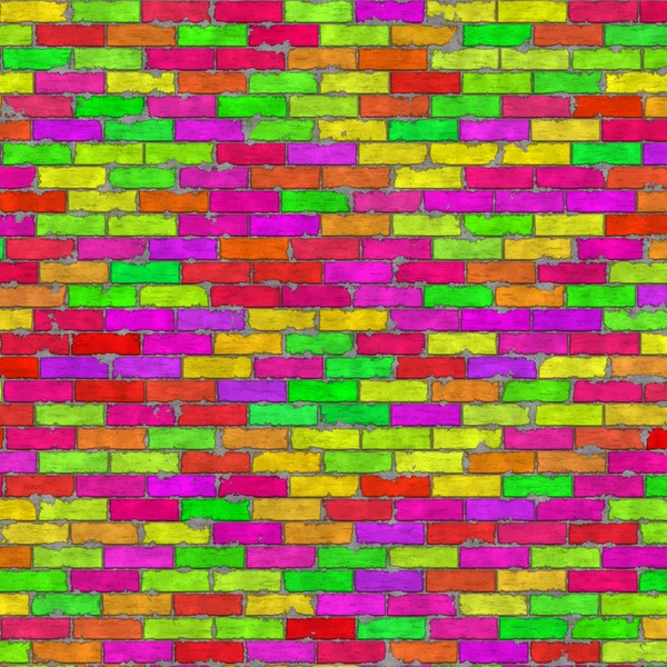 Kleurrijke baksteen tegels — Stockfoto