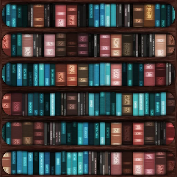 Teljes könyvespolc — Stock Fotó