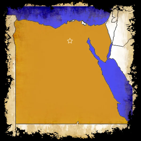 Παλιό χάρτη της Αιγύπτου — Φωτογραφία Αρχείου