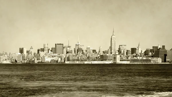 复古纽约城市天际线 — 图库照片