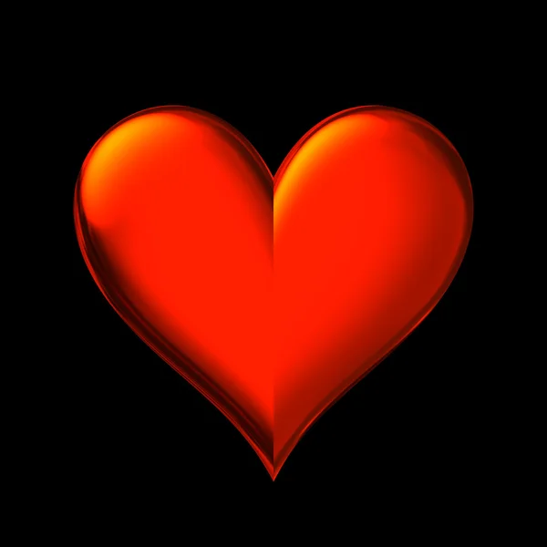 Nahaufnahme eines roten Herzens — Stockfoto