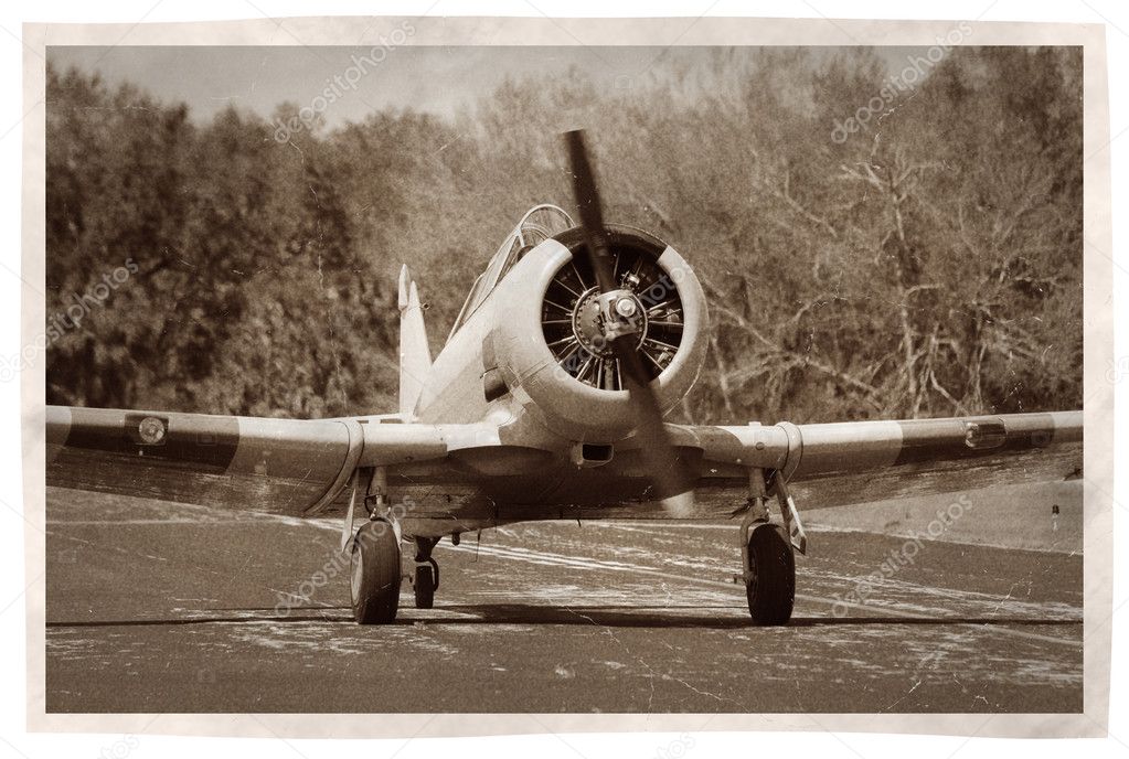 Vintage propeller airplane