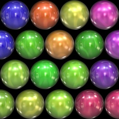 Multicolored reflective metal balls clipart