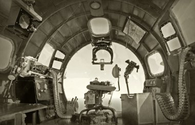 Old bomber cockpit clipart