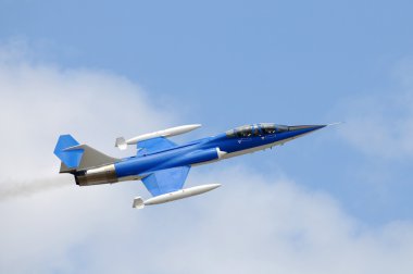 Blue jetfighter clipart