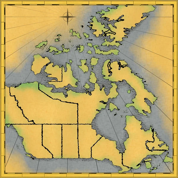 Χάρτης Καναδά — Φωτογραφία Αρχείου