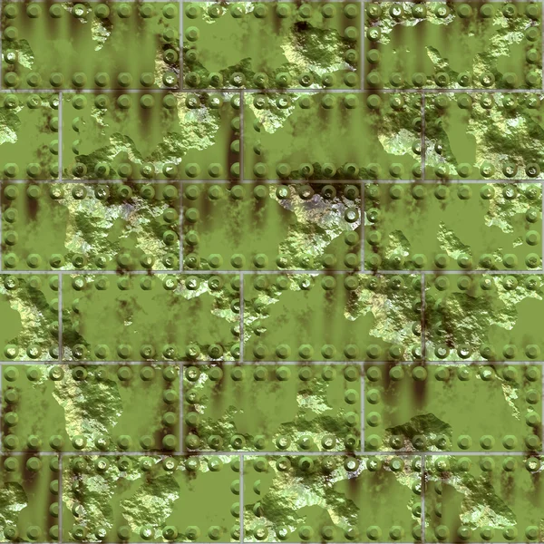 Wyblakły zielony powierzchni metalowych — Zdjęcie stockowe