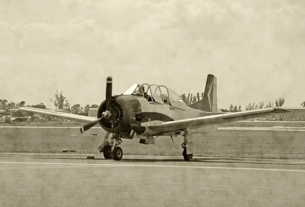 Αεροπλάνο με παλιά προπέλα — Φωτογραφία Αρχείου