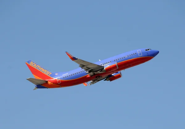 Jato boeing 737 de Southwest airlines — Fotografia de Stock